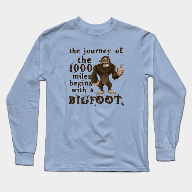 Funny hiking by bigfoot Long Sleeve T-Shirt by focusLBdesigns